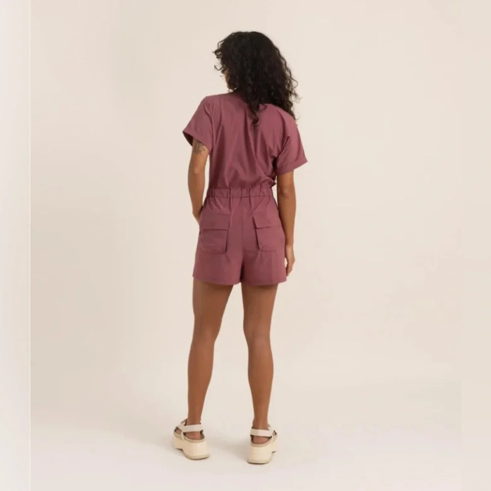Roark Dusty Rose Short Sleeve Jumpsuit
